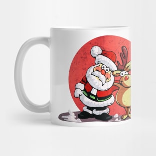 Santa And Deer Mug